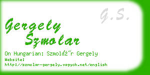 gergely szmolar business card